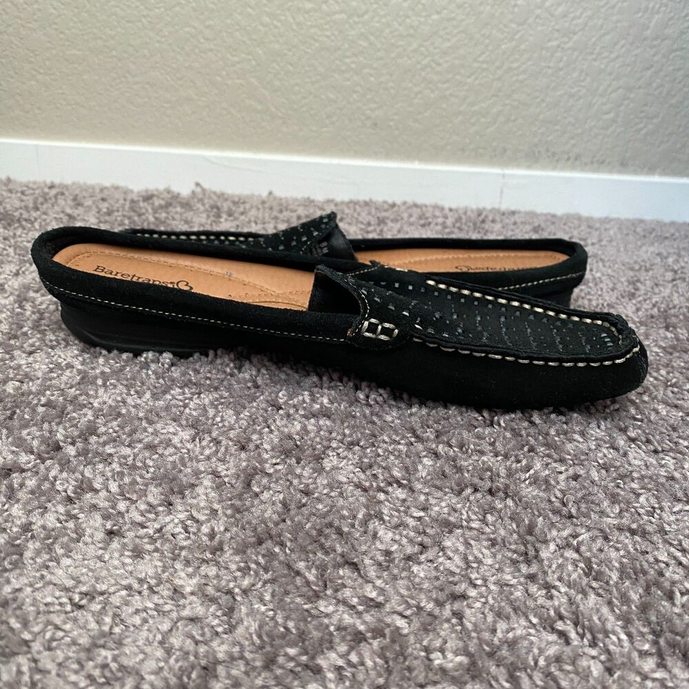 BARETRAPS Orvyn Black Leather Bejeweled Beaded Slip-On Mules Size 8 - Picture 10 of 14